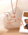 Personalized necklace with your furry friend's name and breed 