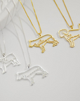 Personalized necklace with your furry friend's name and breed 