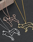 Personalized necklace with your furry friend's name and breed 