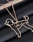 Personalized necklace with your furry friend's name and breed 