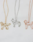 Personalized necklace with your furry friend's name and breed 