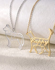 Personalized necklace with your furry friend's name and breed 