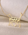 Personalized necklace with your furry friend's name and breed 